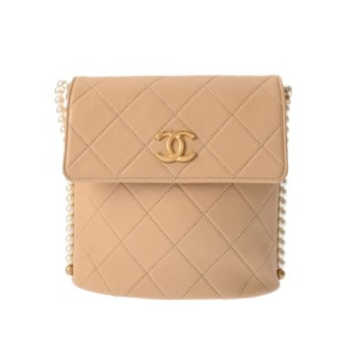 シャネル マトラッセ ココマーク パール ベージュ ラムスキン レディース バッグ 【bag】