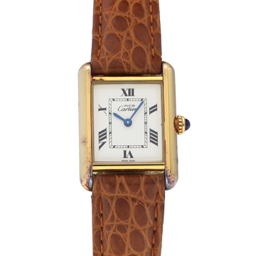 カルティエ マストタンク SM W1013654 ホワイト レディース 時計 【wristwatch】