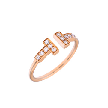 ティファニー Tワイヤー リング #11 K18ピンクゴールド PG レディース ジュエリー 【jewelry】