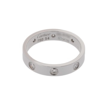 カルティエ ミニラブリング フルダイヤ #54 K18ホワイトゴールド WG レディース ジュエリー 【jewelry】