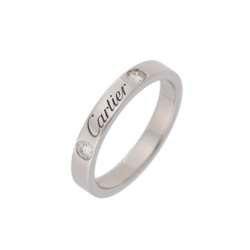 カルティエ エングレーブドリング 2Pダイヤ #49 Pt950プラチナ レディース ジュエリー 【jewelry】