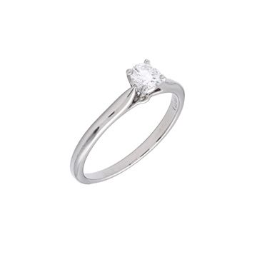 カルティエ ソリテール リング #49 ダイヤ0.24ct E-VVS2-VG 一粒ダイヤ Pt950プラチナ レディース ジュエリー 【jewelry】
