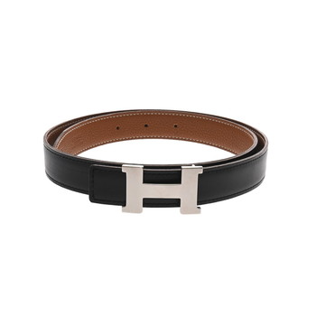 エルメス Hベルト サイズ70 リバーシブル ブラック/ゴールド BOXカーフ/トゴ メンズ 【other】