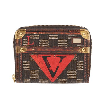 ルイヴィトン トランクタイム ジッピーコインパース ブラウン M52745 PVC/レザー ユニセックス 財布 【purse】