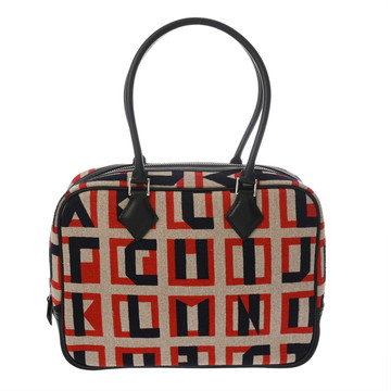 エルメス プリュム 28 インディゴ/ノワール キャンバス レディース バッグ 【bag】