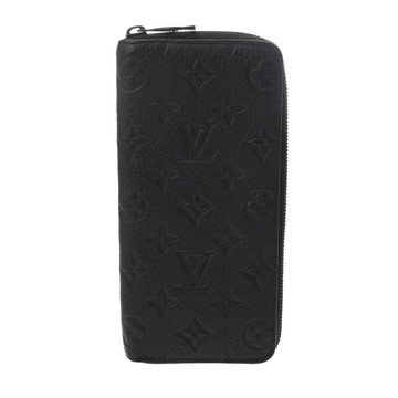 ルイヴィトン モノグラムアンプラント ジッピーウォレット ヴェルティカル ロゴ入り ノワール M69047 レザー メンズ 財布 【purse】