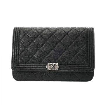 シャネル ボーイシャネル チェーンショルダー ブラック A67364 キャビアスキン レディース バッグ 【bag】