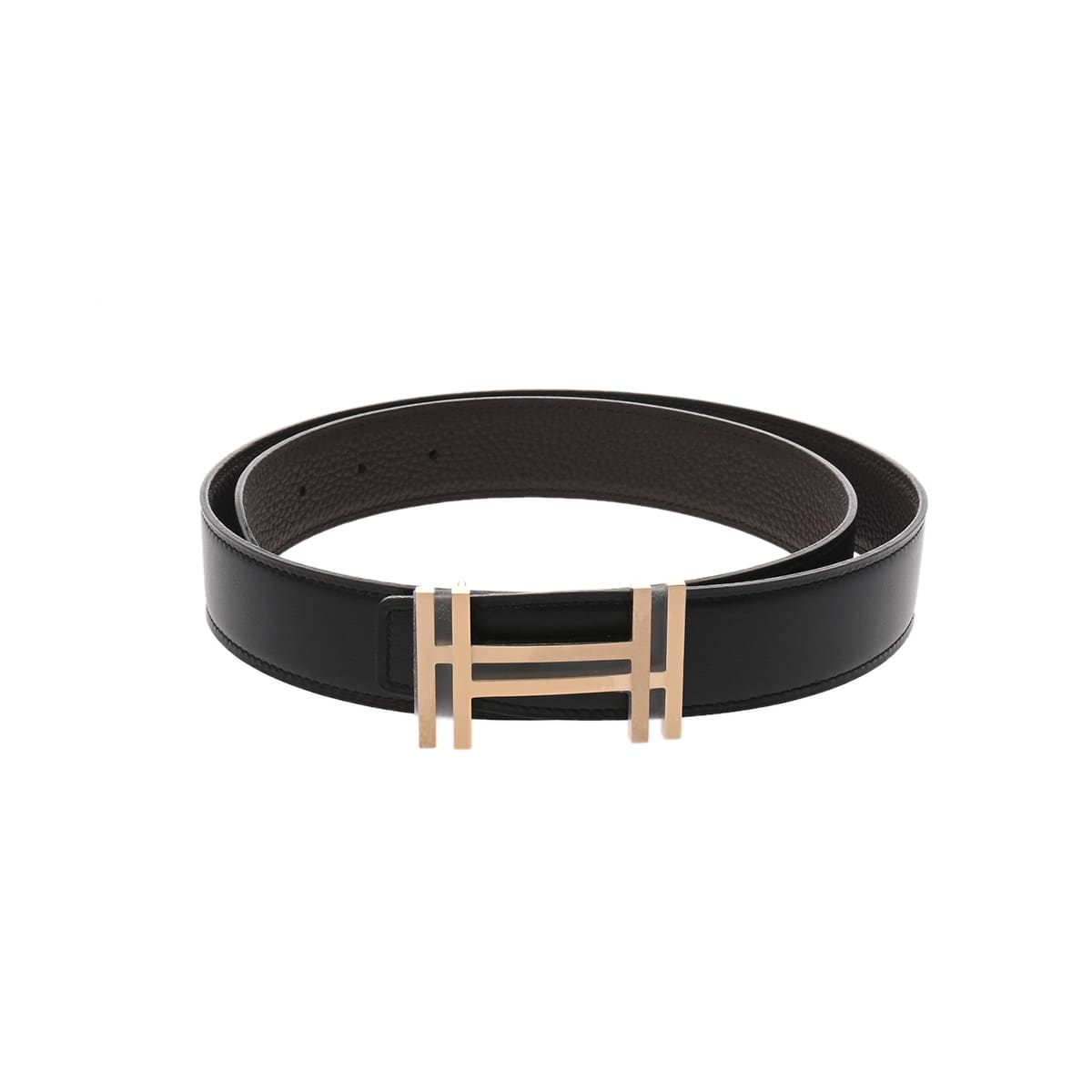 エルメス H オ カレ サイズ 85cm ショコラ/黒/ゴールド金具 トゴ/ボックスカーフ メンズ 【other】