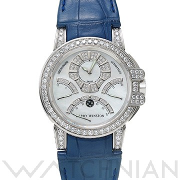 ハリー ウィンストン オーシャン トリレトロ クロノグラフ OCEACT44WW002 ホワイトシェル/ダイヤモンド メンズ 時計 【中古】【wristwatch】