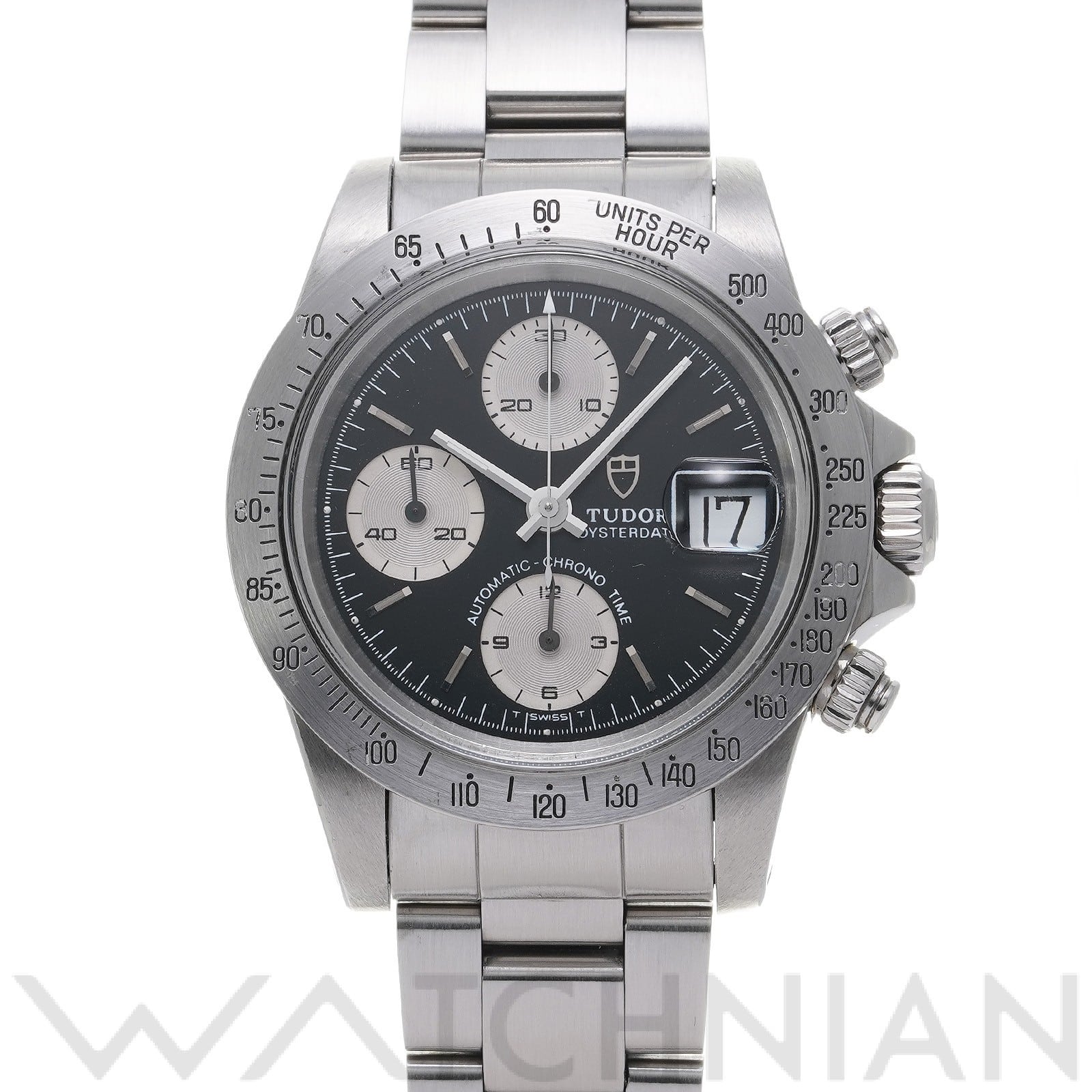 チューダー / チュードル / TUDOR クロノタイム 79180 ブラック/シルバー メンズ 時計 【中古】【wristwatch】