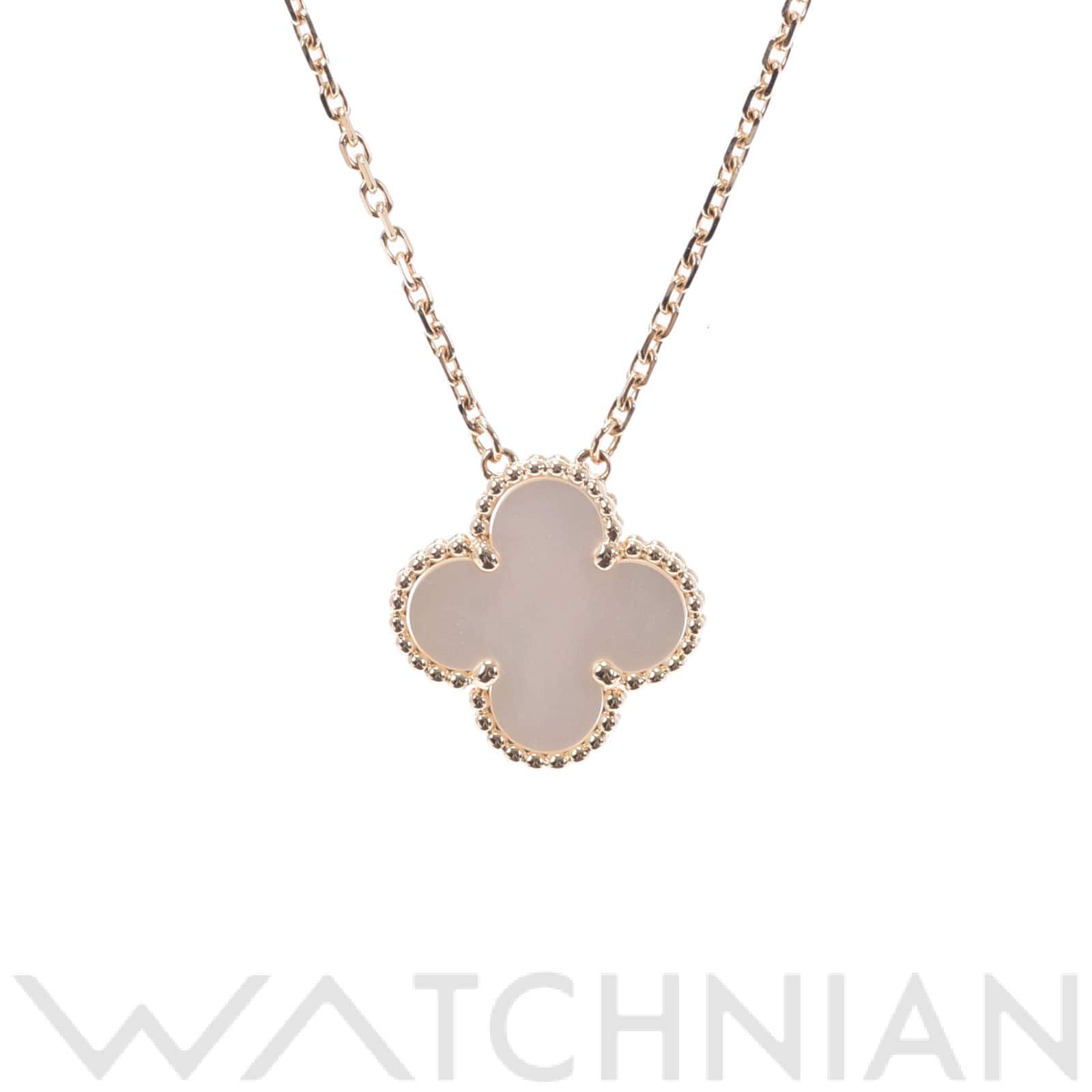 ヴァン クリーフ&アーペル ヴィンテージアルハンブラ 四つ葉 K18YG/ホワイトシェル レディース ジュエリー 【中古】【jewelry】