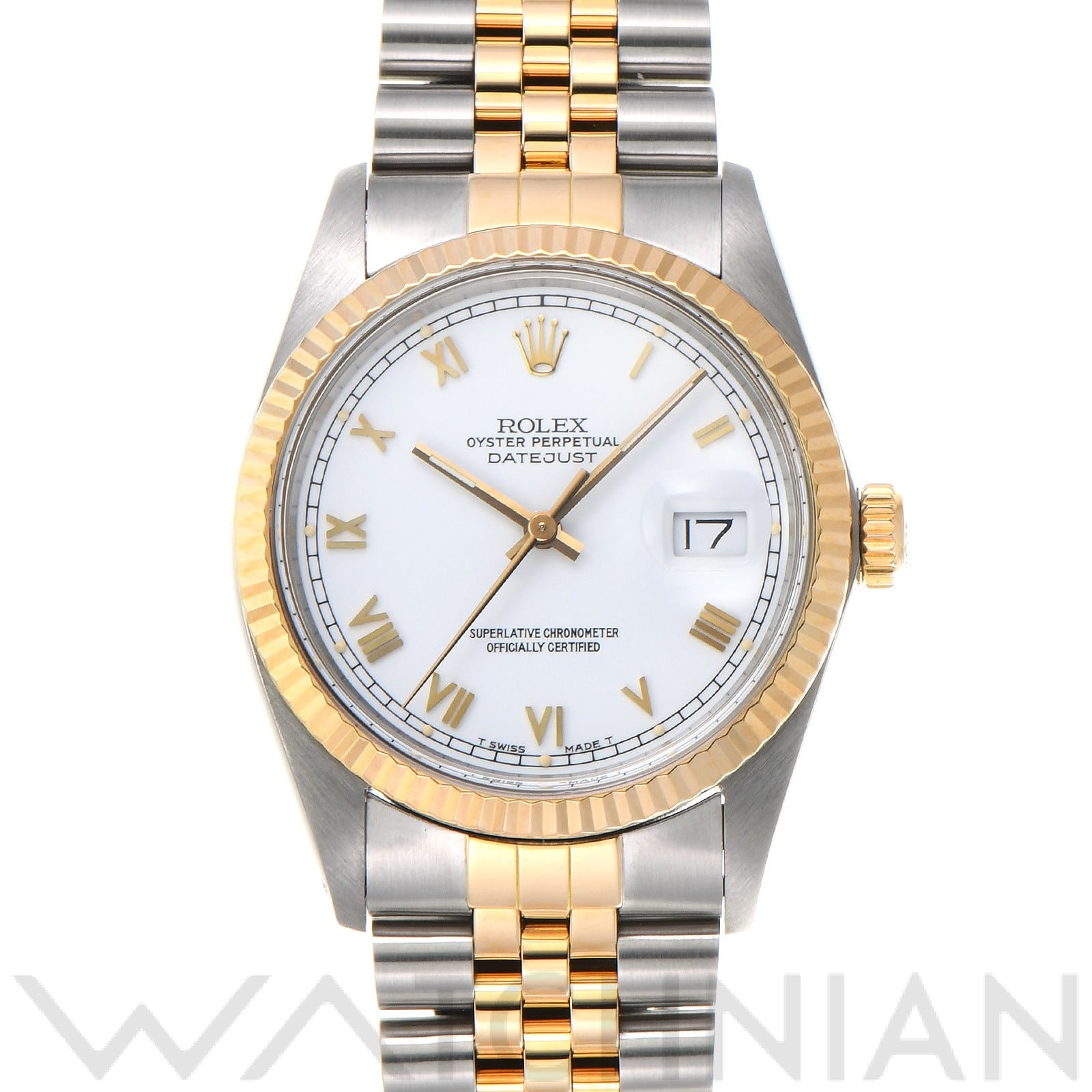 ロレックス デイトジャスト 16013 ホワイト メンズ 時計 【中古】【wristwatch】