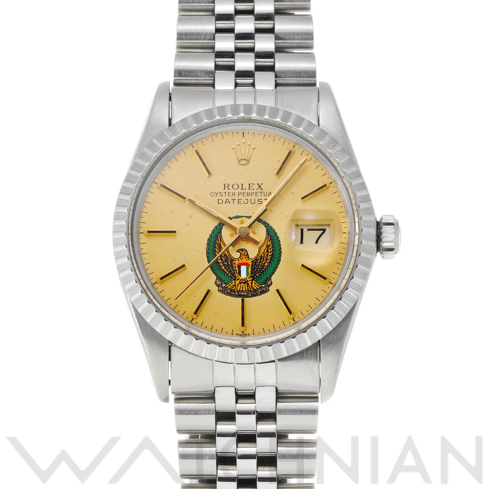 ロレックス デイトジャスト 36 UAE国防軍 16030 シャンパン メンズ 時計 【中古】【wristwatch】