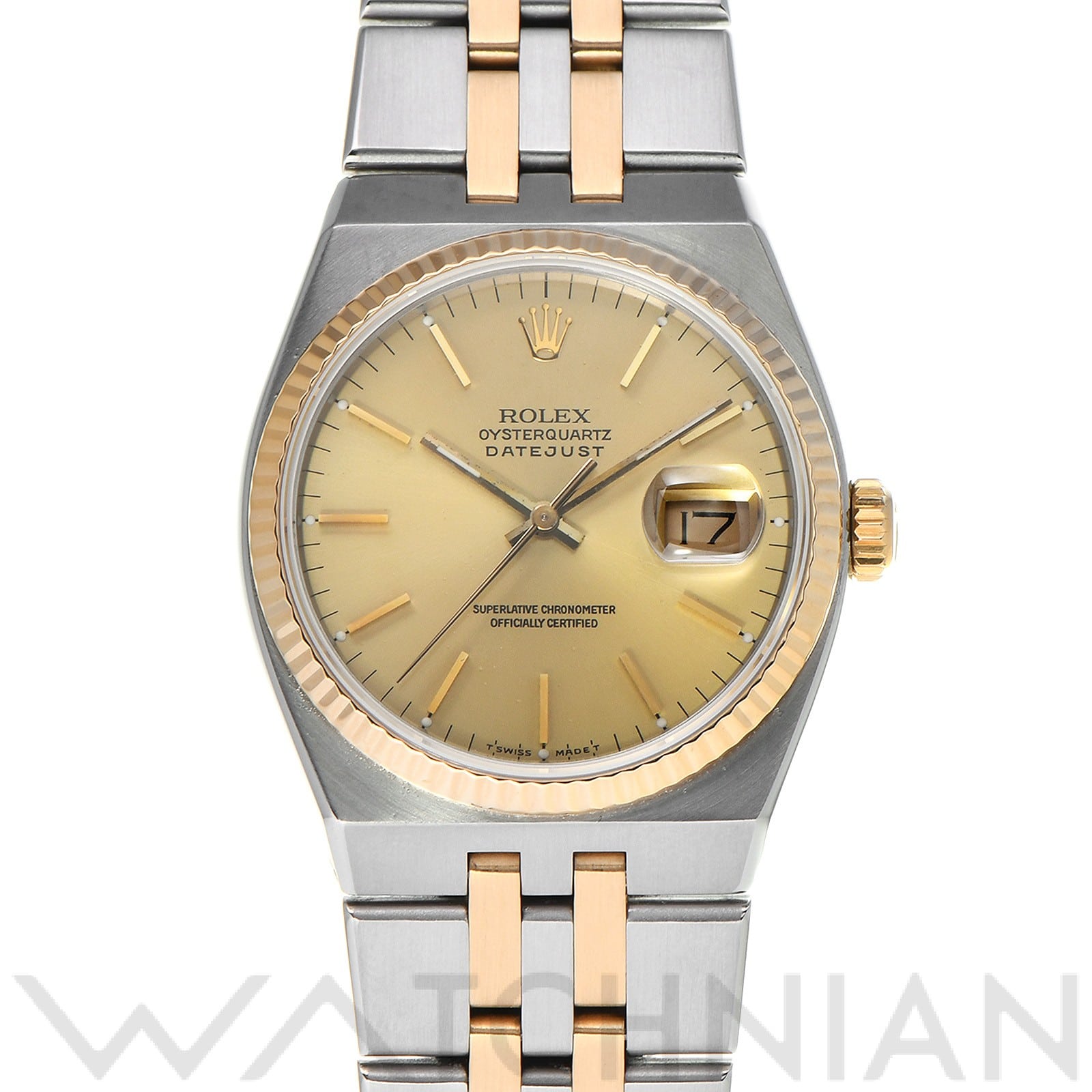 ロレックス / ROLEX デイトジャスト オイスタークォーツ 17013 シャンパン メンズ 時計 【中古】【wristwatch】