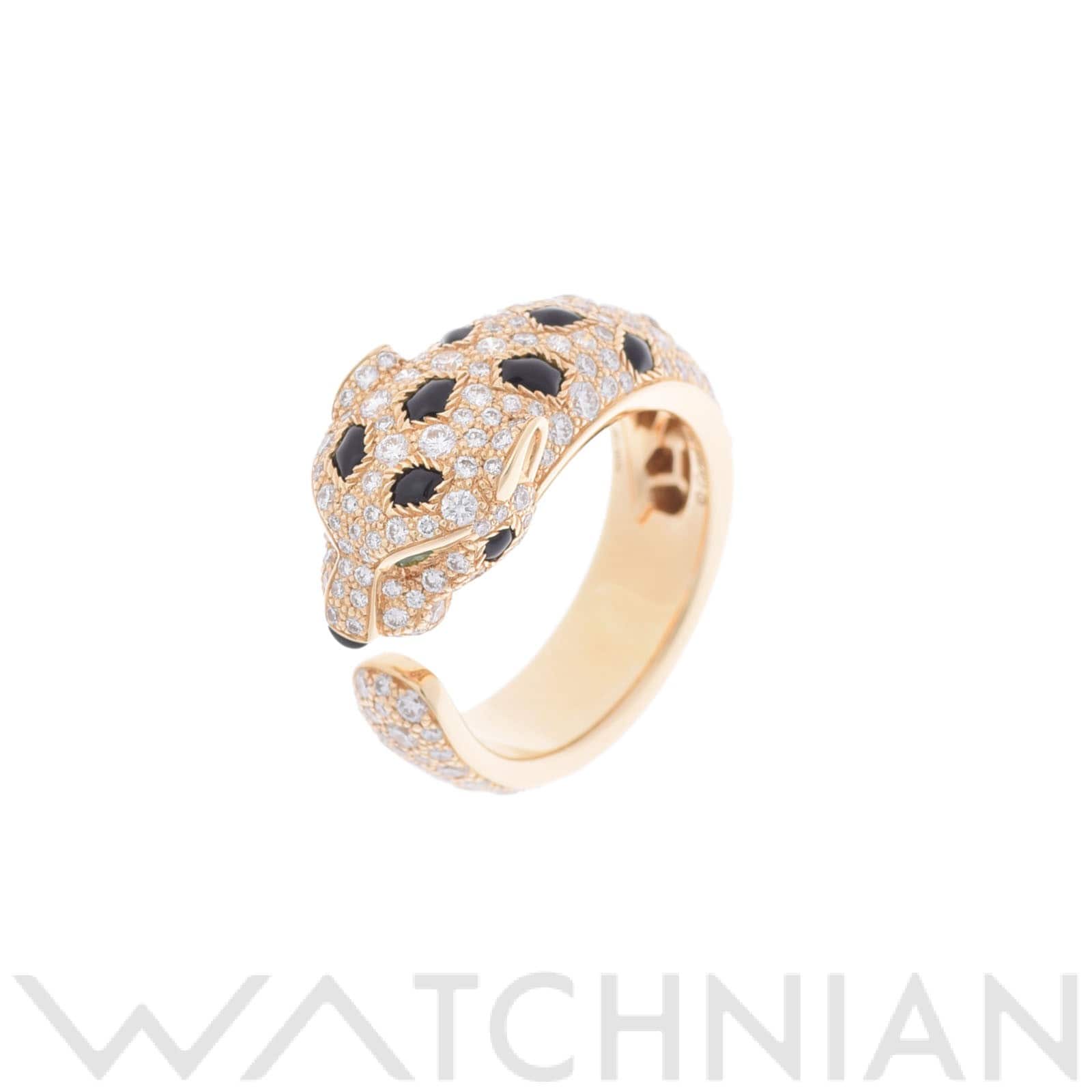 カルティエ パンテール #54 K18YG/オニキス/エメラルド/ダイヤ レディース ジュエリー 【中古】【jewelry】