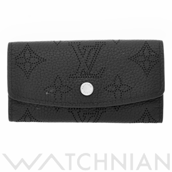 ルイ ヴィトン マヒナ 4連キーケース ミュルティクレ4 ノワール/黒/シルバー金具 M64054 レザー ユニセックス 【中古】【other】