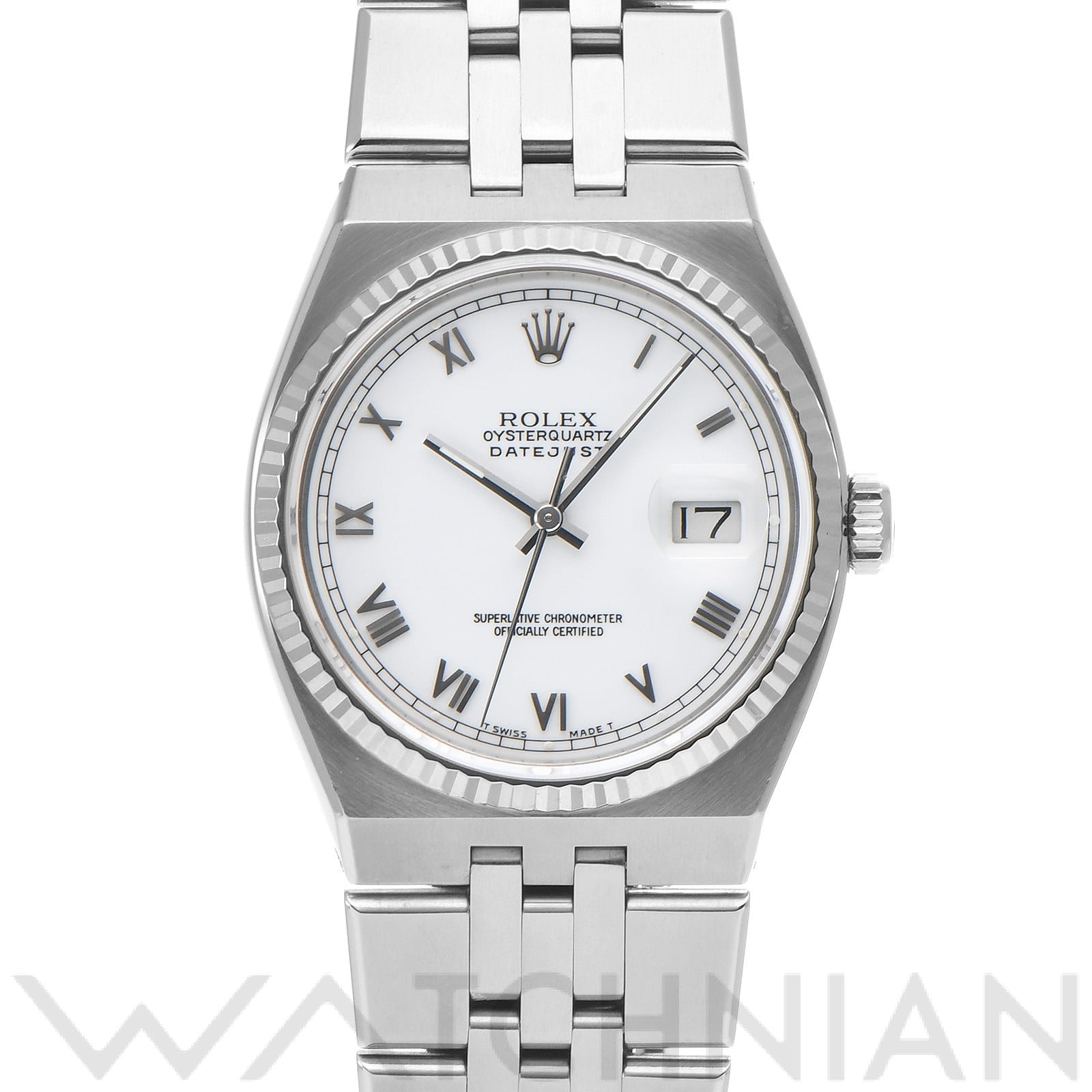 ロレックス / ROLEX オイスタークォーツ デイトジャスト 17014 ホワイト メンズ 時計 【中古】【wristwatch】