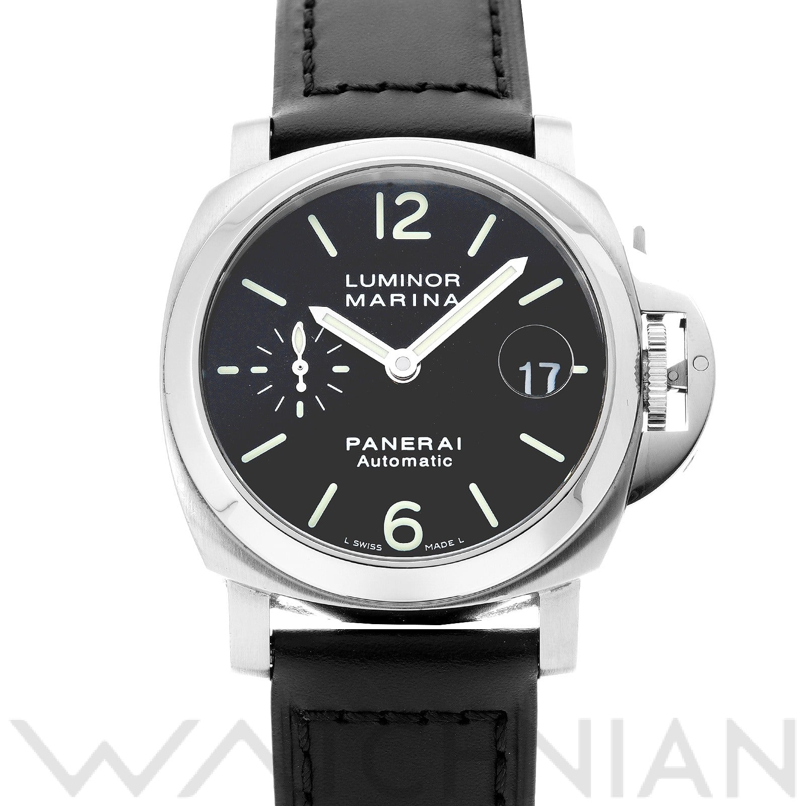 ルミノールマリーナ PAM00048 J番(2007年製造) ブラック パネライ OFFICINE PANERAI メンズ 【中古】