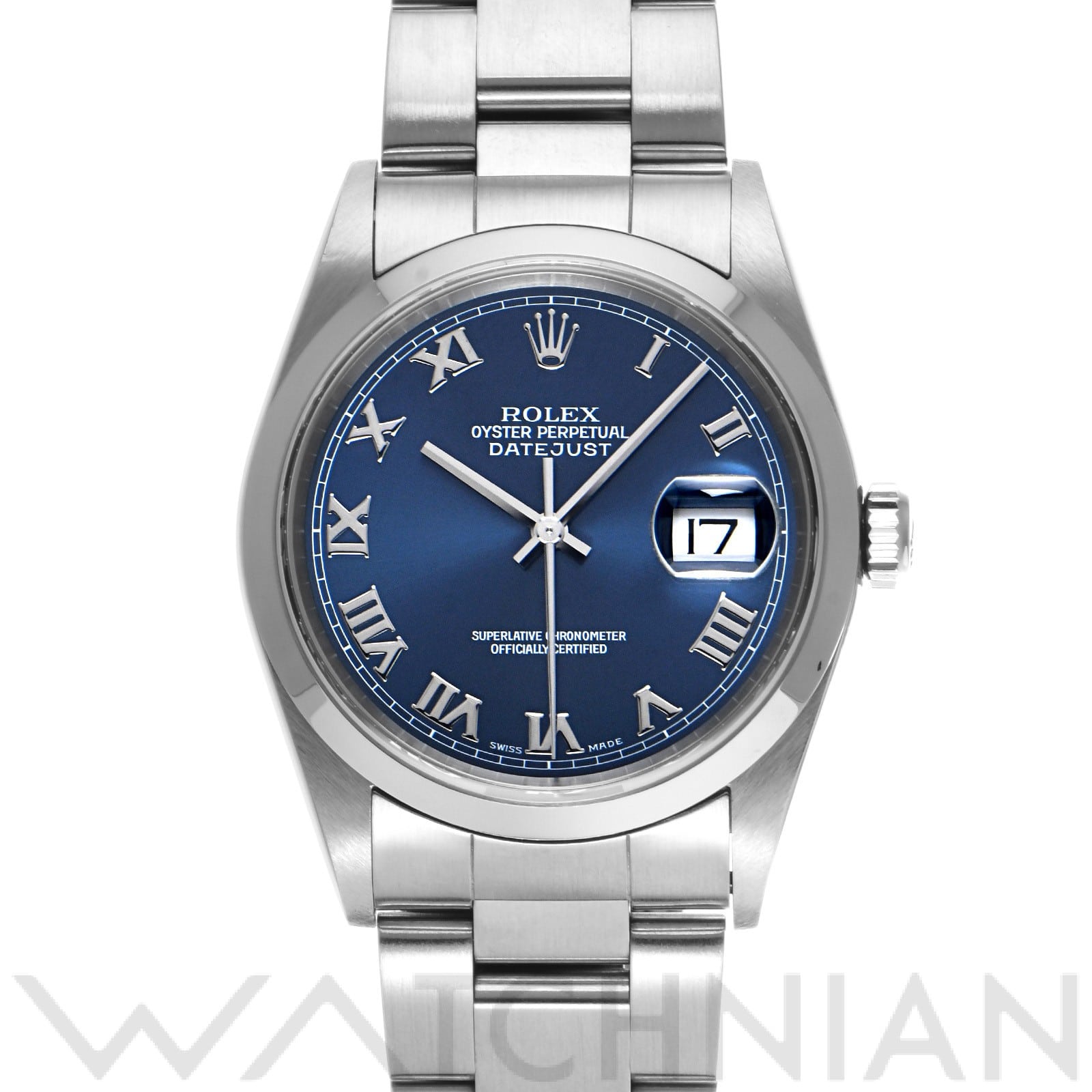 ロレックス デイトジャスト 16200 ブルー メンズ 時計 【中古】【wristwatch】