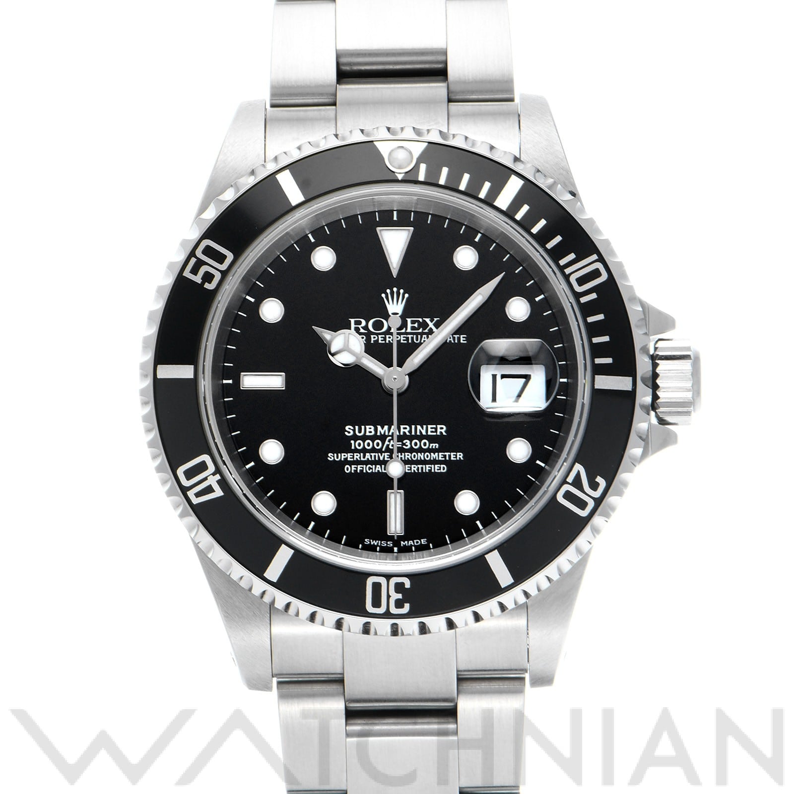 サブマリーナ デイト 16610 P番(2000年頃製造) ブラック ロレックス ROLEX メンズ 【中古】