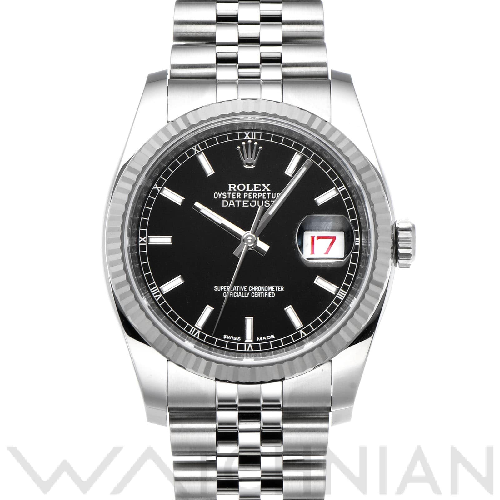 ロレックス デイトジャスト 36 116234 ブラック メンズ 時計 【中古】【wristwatch】