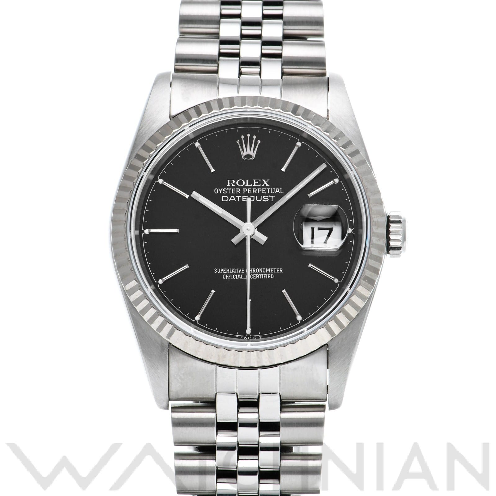 ロレックス デイトジャスト 16234 ブラック メンズ 時計 【中古】【wristwatch】