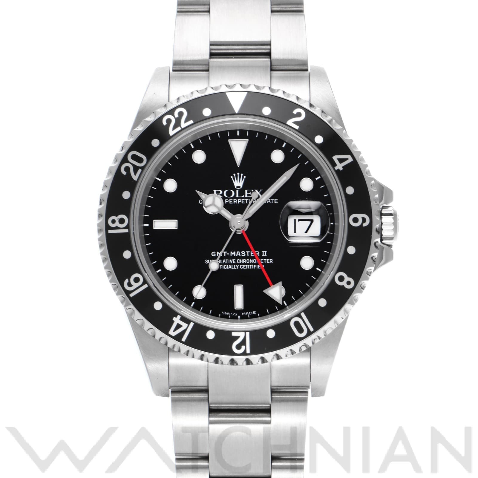 ロレックス GMTマスターII 16710 ブラック メンズ 時計 【中古】【wristwatch】