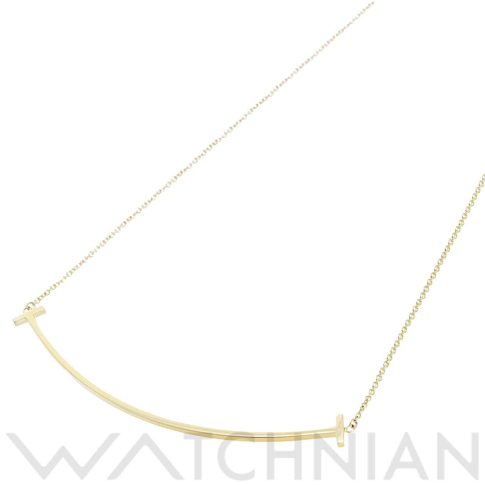 ティファニー T スマイル ラージ ペンダント ネックレス 60011652 K18イエローゴールド YG レディース ジュエリー 【中古】【jewelry】
