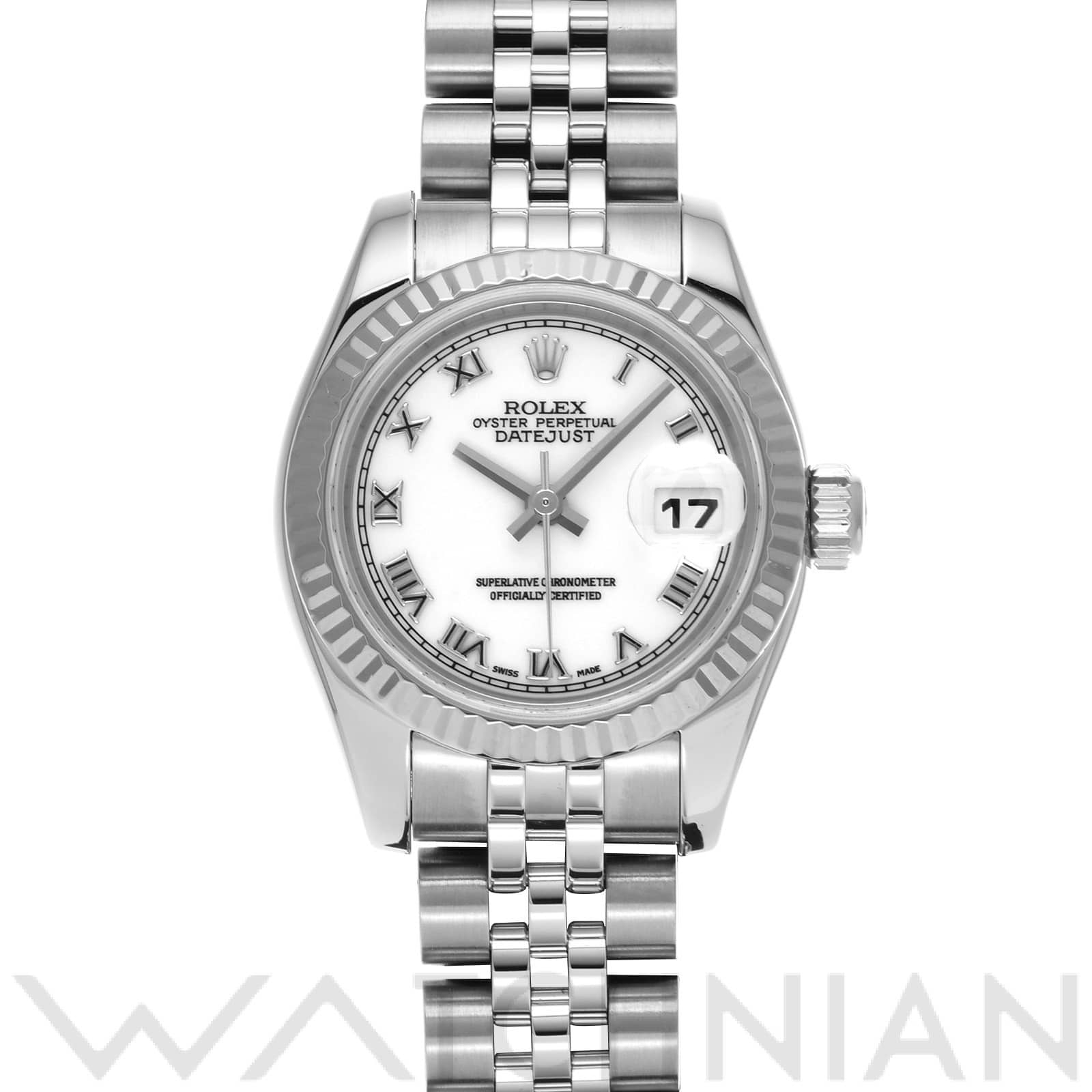 ロレックス レディ デイトジャスト 26 179174 ホワイト レディース 時計 【中古】【wristwatch】