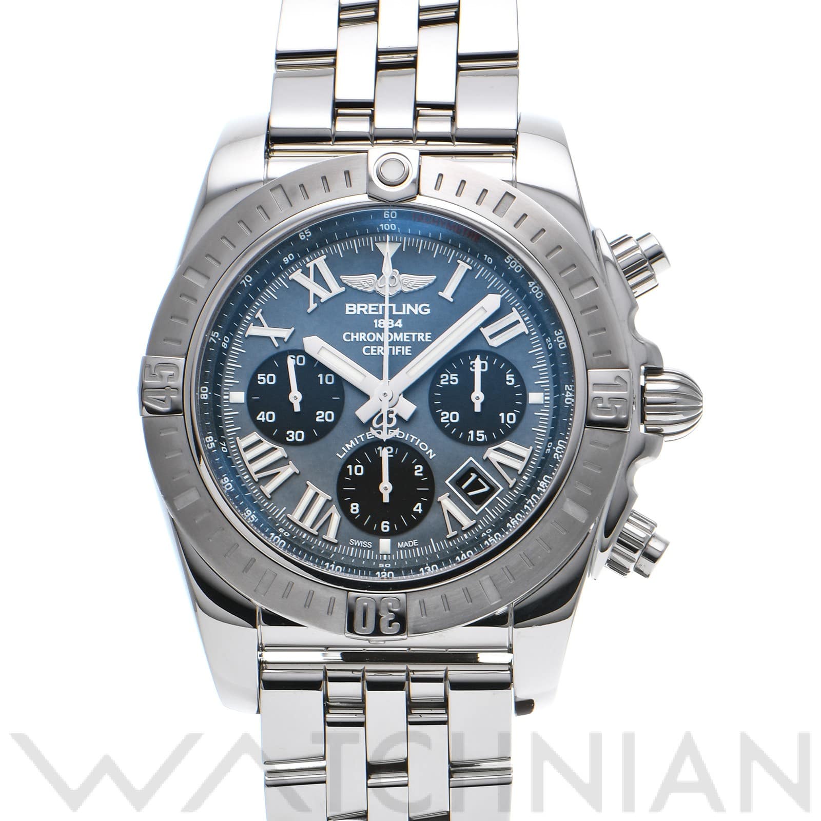 ブライトリング / BREITLING クロノマット JSP ローマンインデックス ブラックマザーオブパール リミテッド AB01153A1B1A1 ブラックシェル/ブラック メンズ 時計 【中古】【wristwatch】