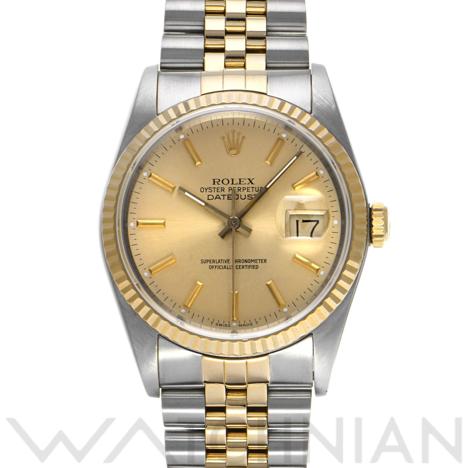 ロレックス デイトジャスト 16233 シャンパン メンズ 時計 【中古】【wristwatch】