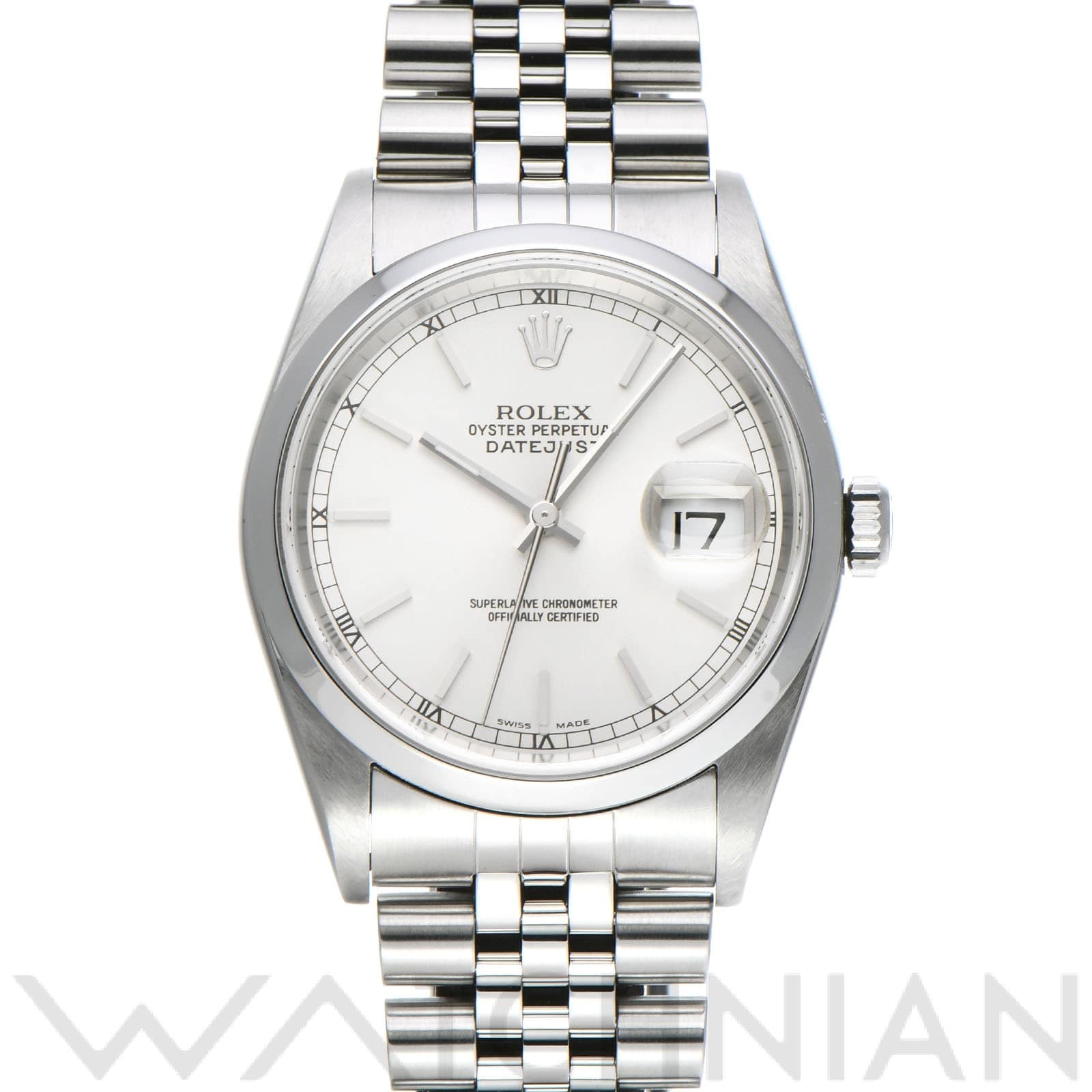 ロレックス デイトジャスト 36 16200 シルバー メンズ 時計 【中古】【wristwatch】