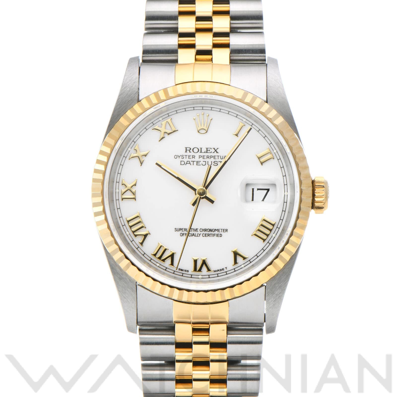 ロレックス デイトジャスト 16233 ホワイト メンズ 時計 【中古】【wristwatch】