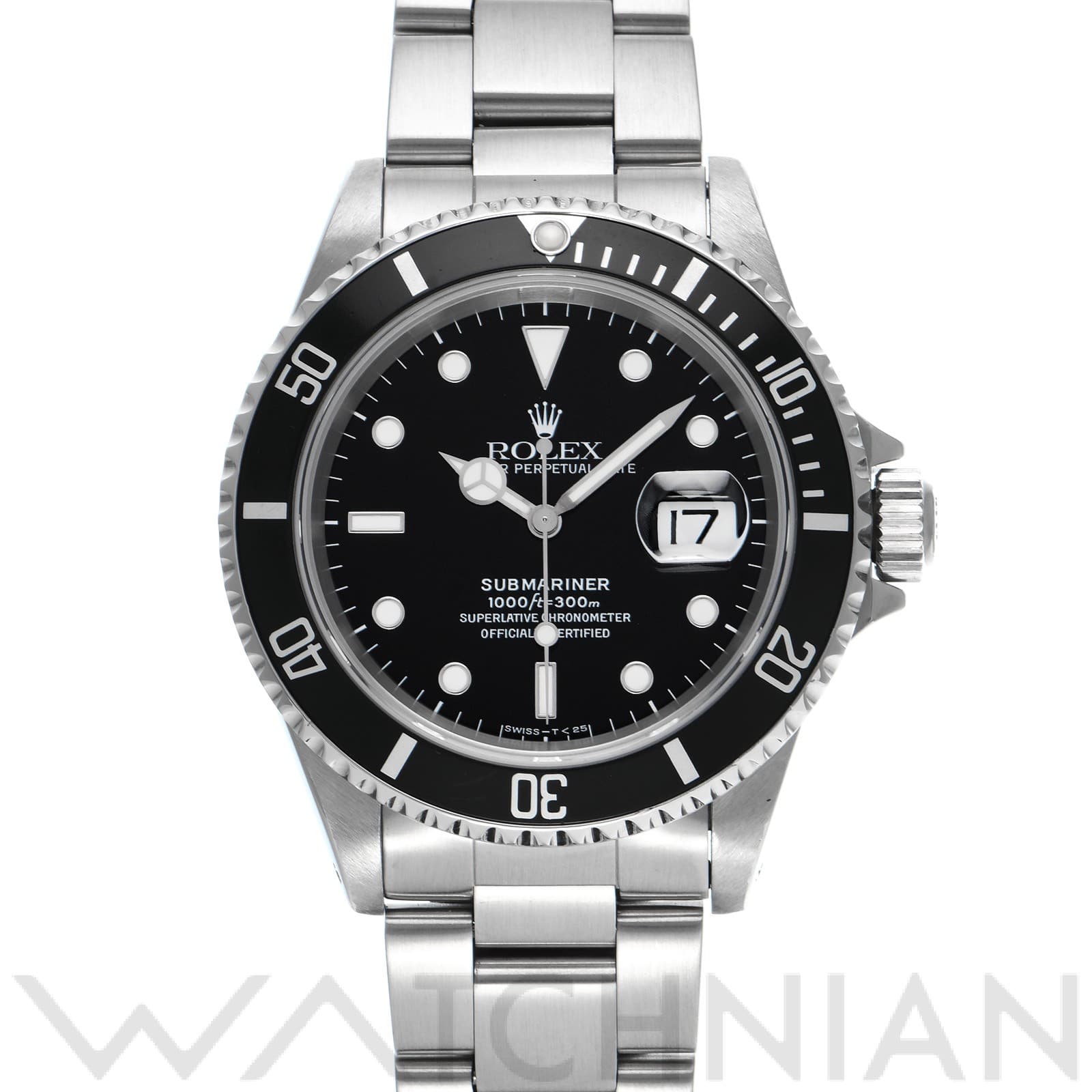 サブマリーナ デイト 16610 W番(1995年頃製造) ブラック ロレックス ROLEX メンズ 【中古】