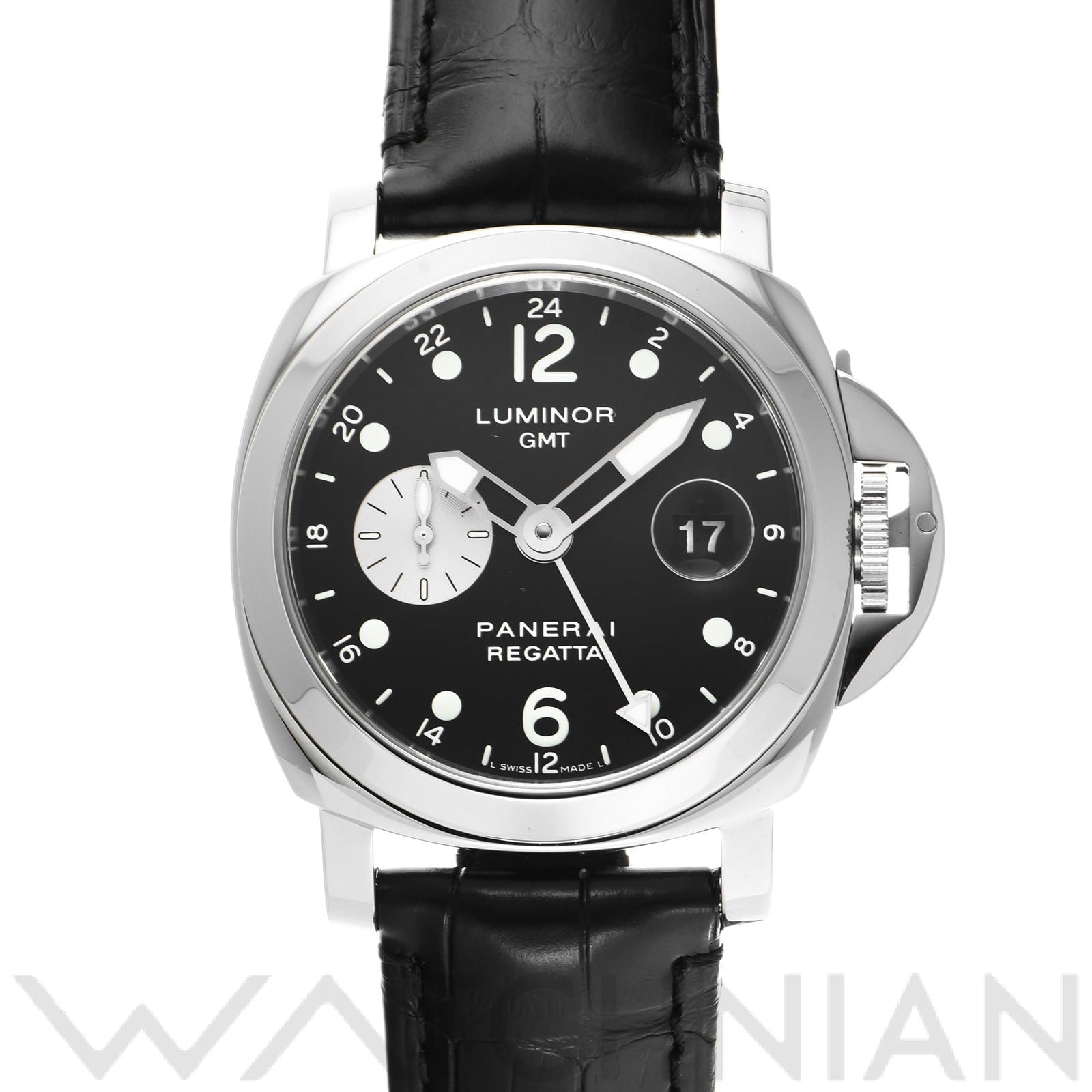 パネライ / PANERAI ルミノール GMT レガッタ 2002 PAM00156 ブラック/シルバー メンズ 時計 【中古】【wristwatch】