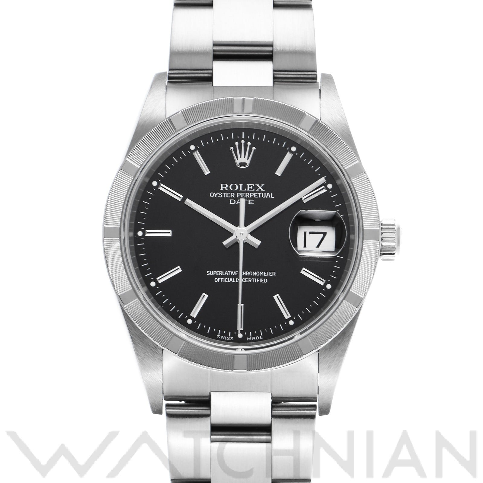 ロレックス / ROLEX オイスターパーペチュアル デイト 15210 ブラック メンズ 時計 【中古】【wristwatch】