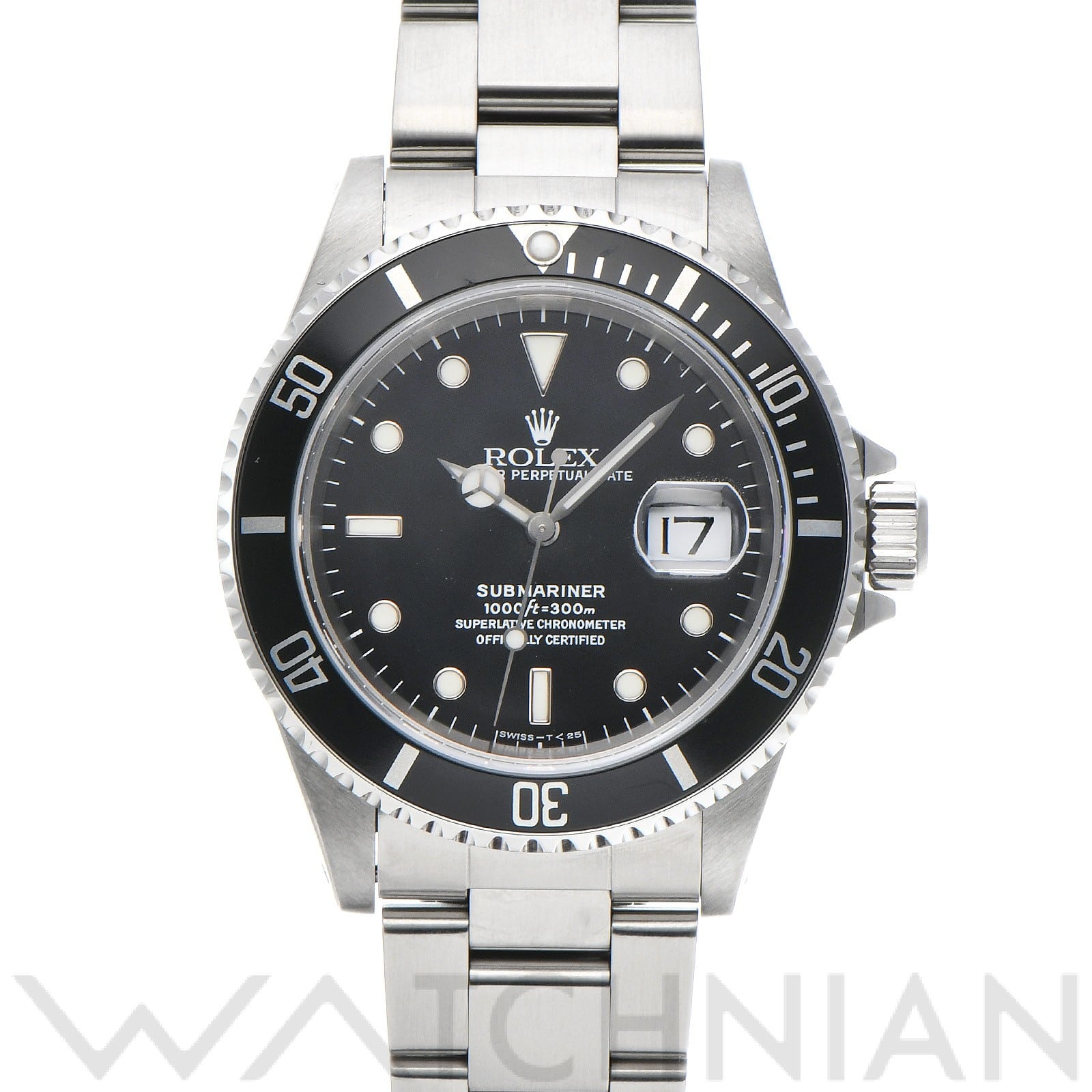 サブマリーナ デイト 16610 U番(1997年頃製造) ブラック ロレックス ROLEX メンズ 【中古】