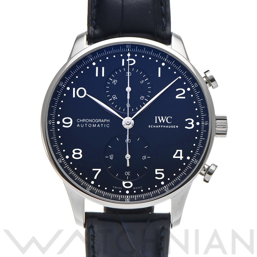 IWC ポルトギーゼ クロノグラフ 150イヤーズ IW371601 ブルー メンズ 時計 【中古】【wristwatch】