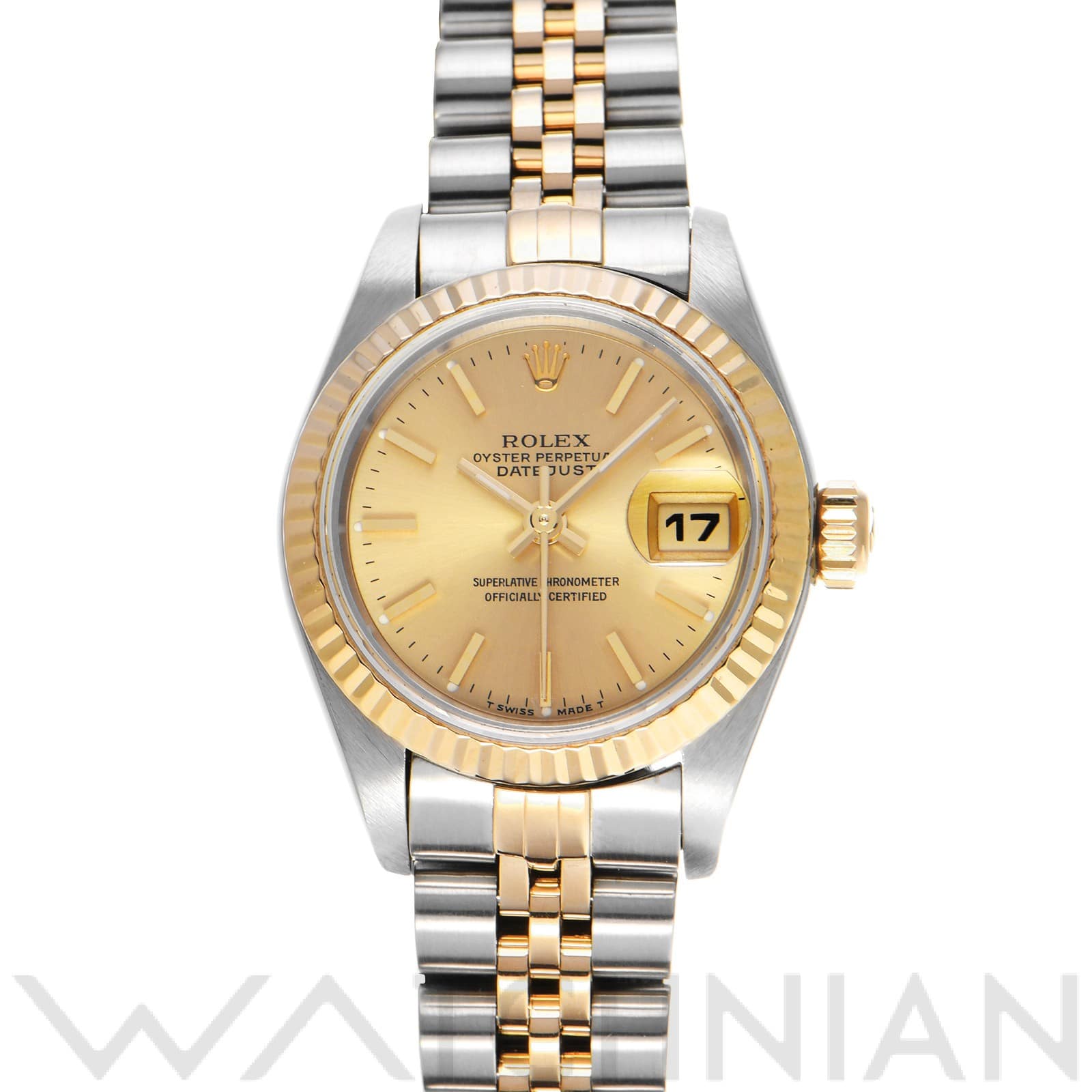 ロレックス デイトジャスト 69173 シャンパン レディース 時計 【中古】【wristwatch】