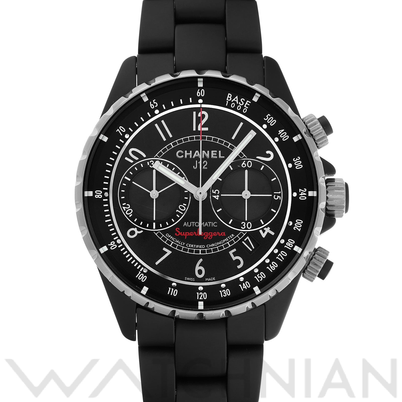 シャネル / CHANEL J12 スーパーレッジェーラ H3409 ブラック メンズ 時計 【中古】【wristwatch】