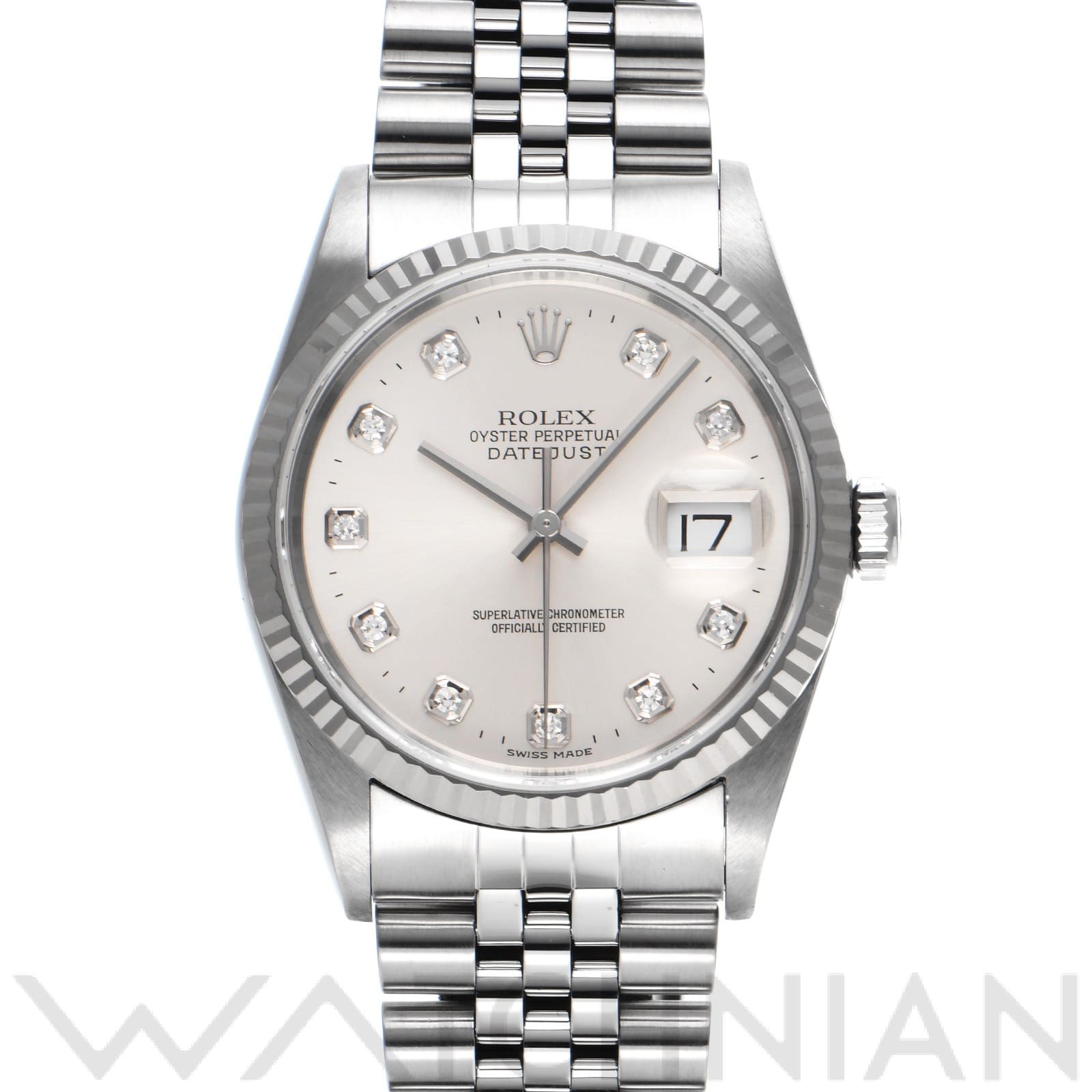 ロレックス デイトジャスト 16234G シルバー/ダイヤモンド メンズ 時計 【中古】【wristwatch】