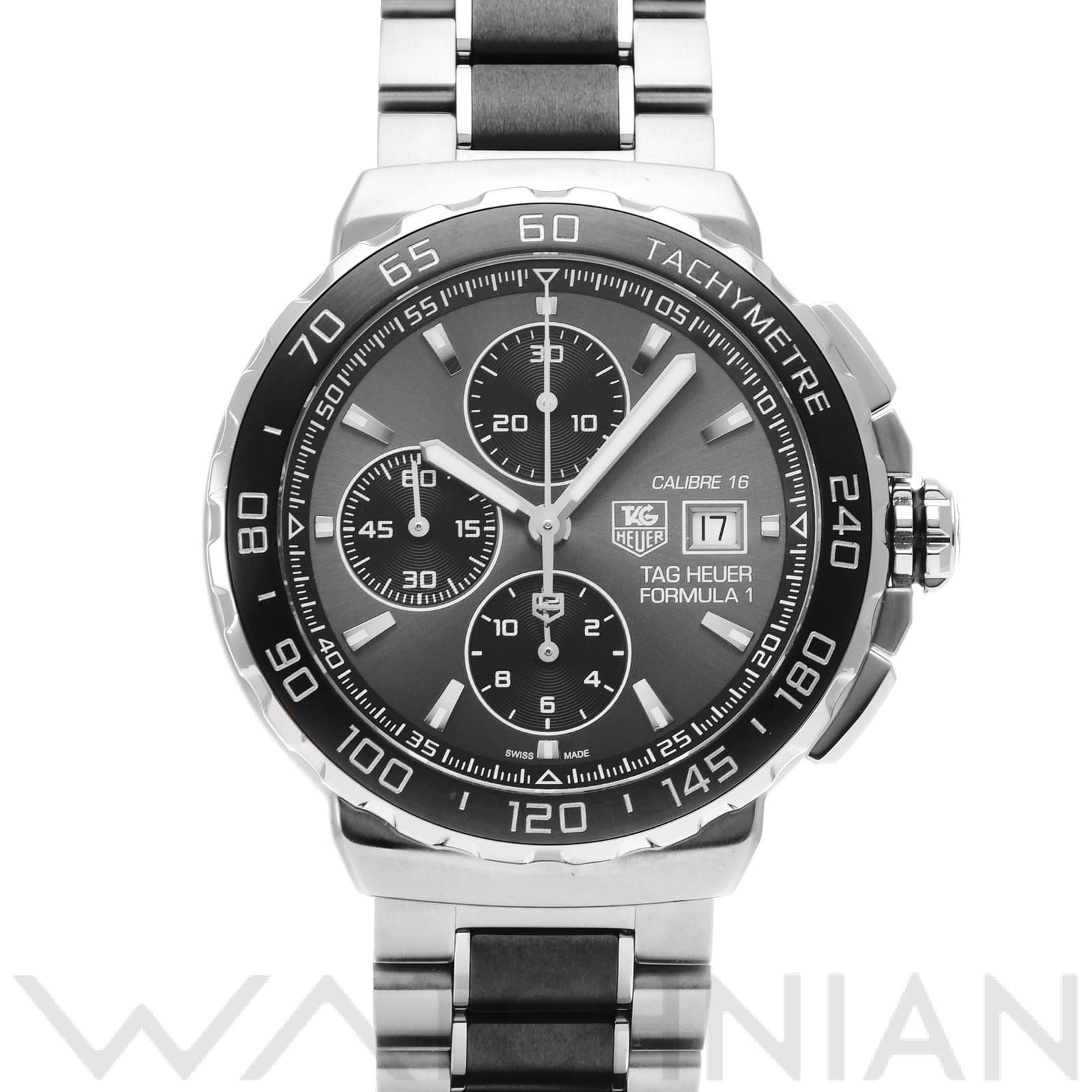 タグ ホイヤー / TAG HEUER フォーミュラ1 キャリバー16 クロノグラフ CAU2010.BA0873 グレー/ブラック メンズ 時計 【中古】【wristwatch】