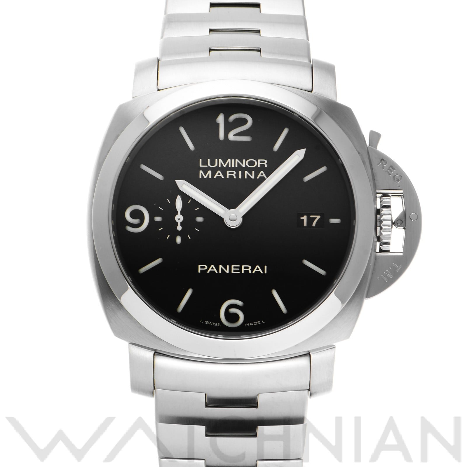 パネライ / PANERAI ルミノールマリーナ 1950 3デイズ アッチャイオ PAM00328 ブラック メンズ 時計 【中古】【wristwatch】