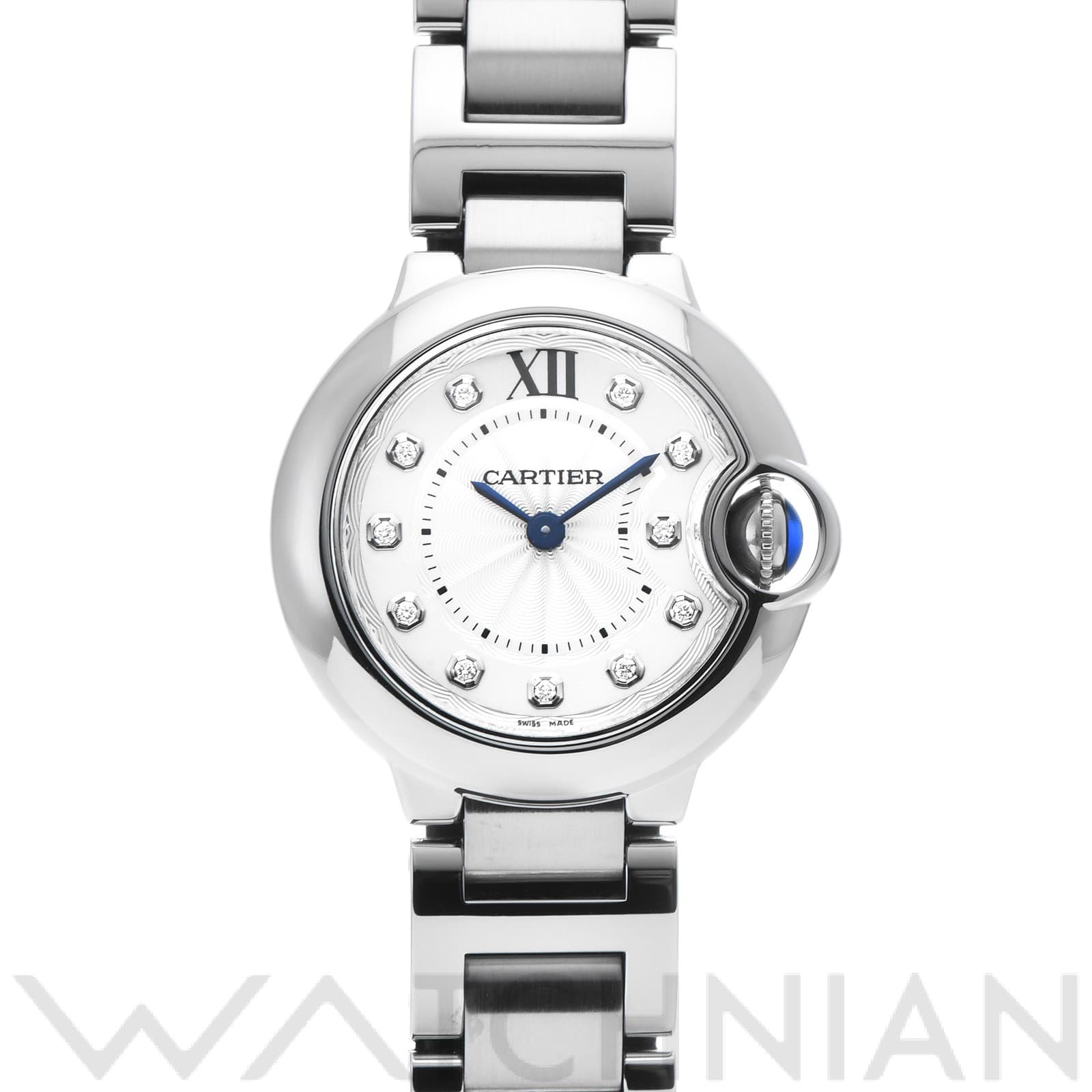 カルティエ / CARTIER バロンブルー ドゥ カルティエ 28ミリ WE902073 シルバー レディース 時計 【中古】【wristwatch】