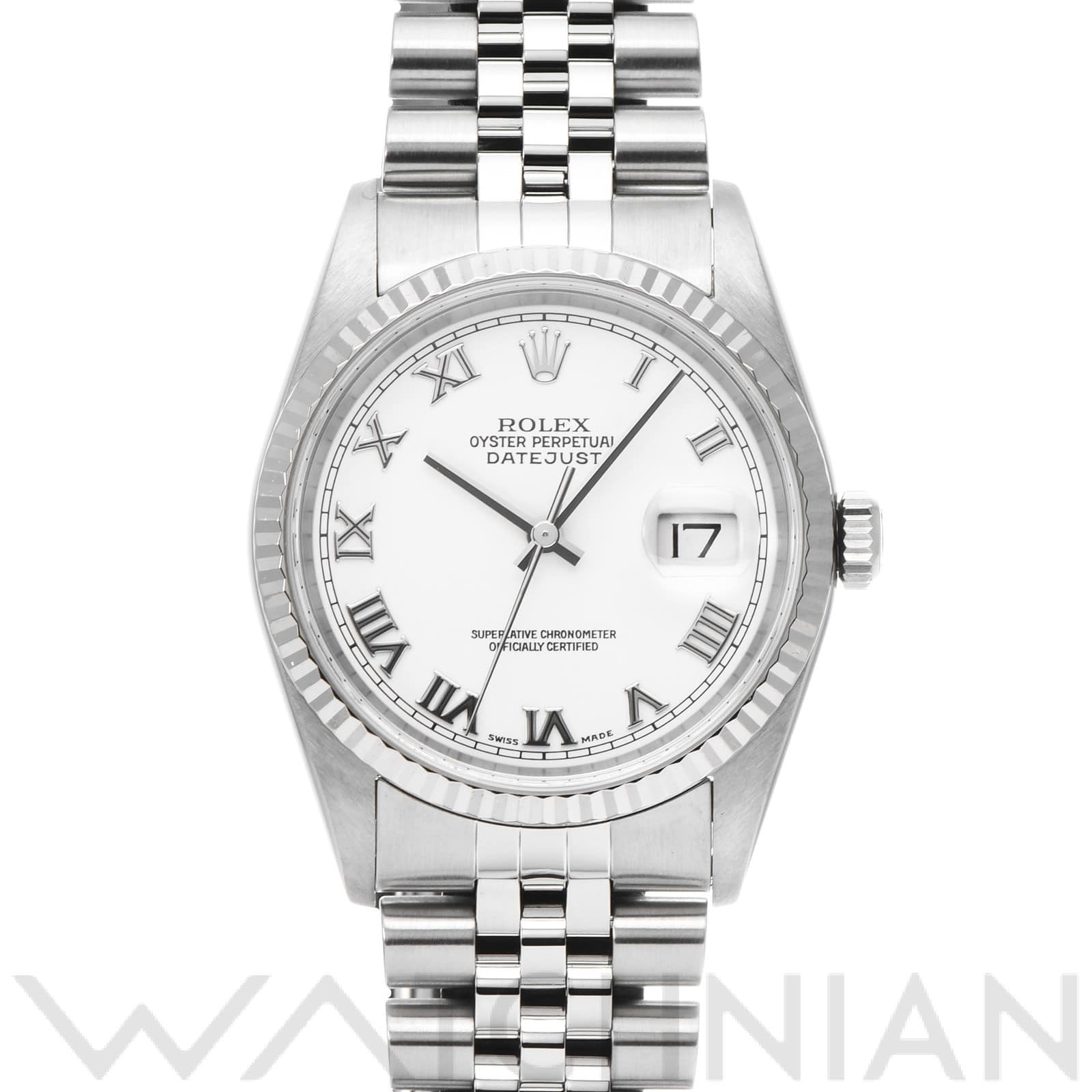 ロレックス デイトジャスト 16234 ホワイト メンズ 時計 【中古】【wristwatch】