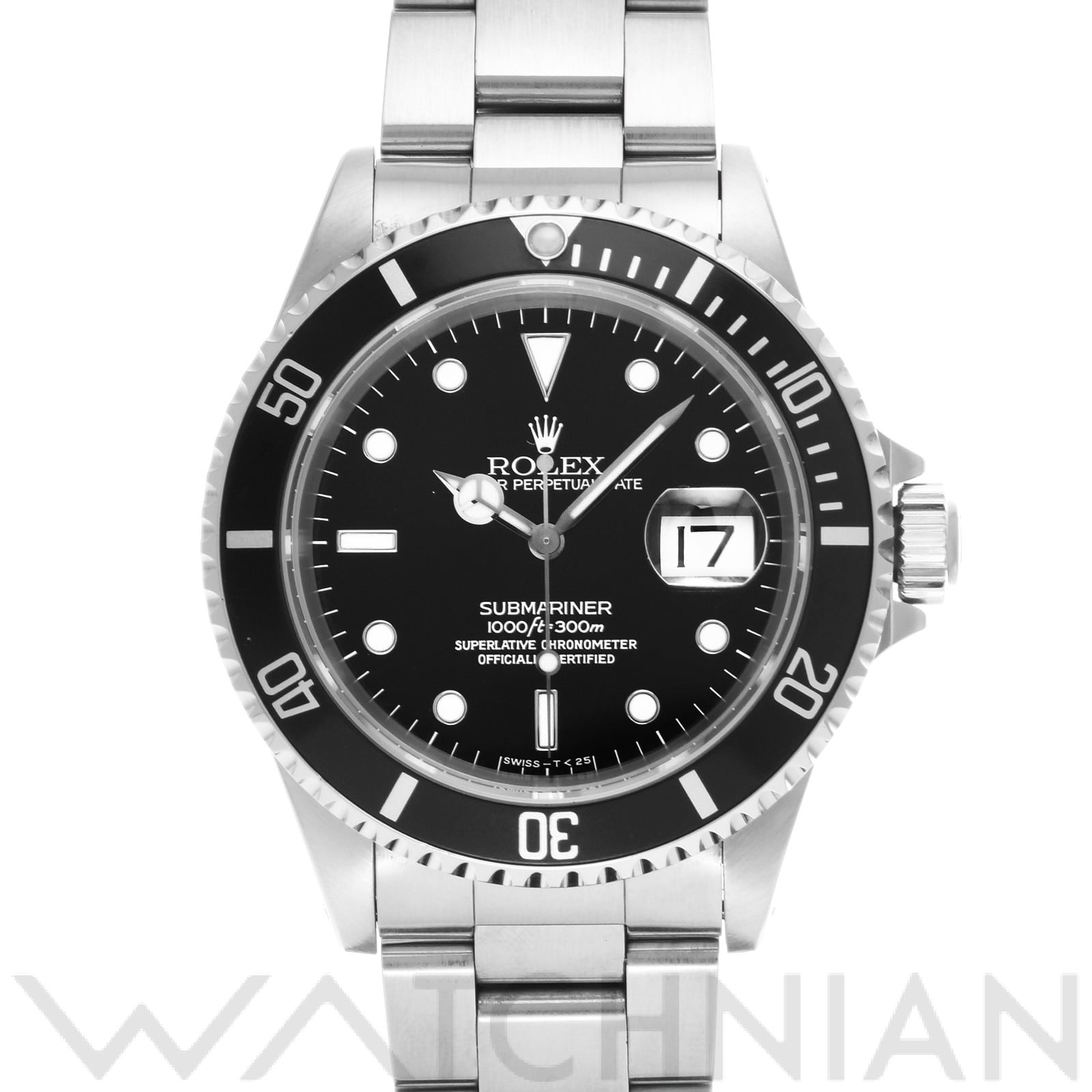 サブマリーナ デイト 16610 W番(1995年頃製造) ブラック ロレックス ROLEX メンズ 【中古】