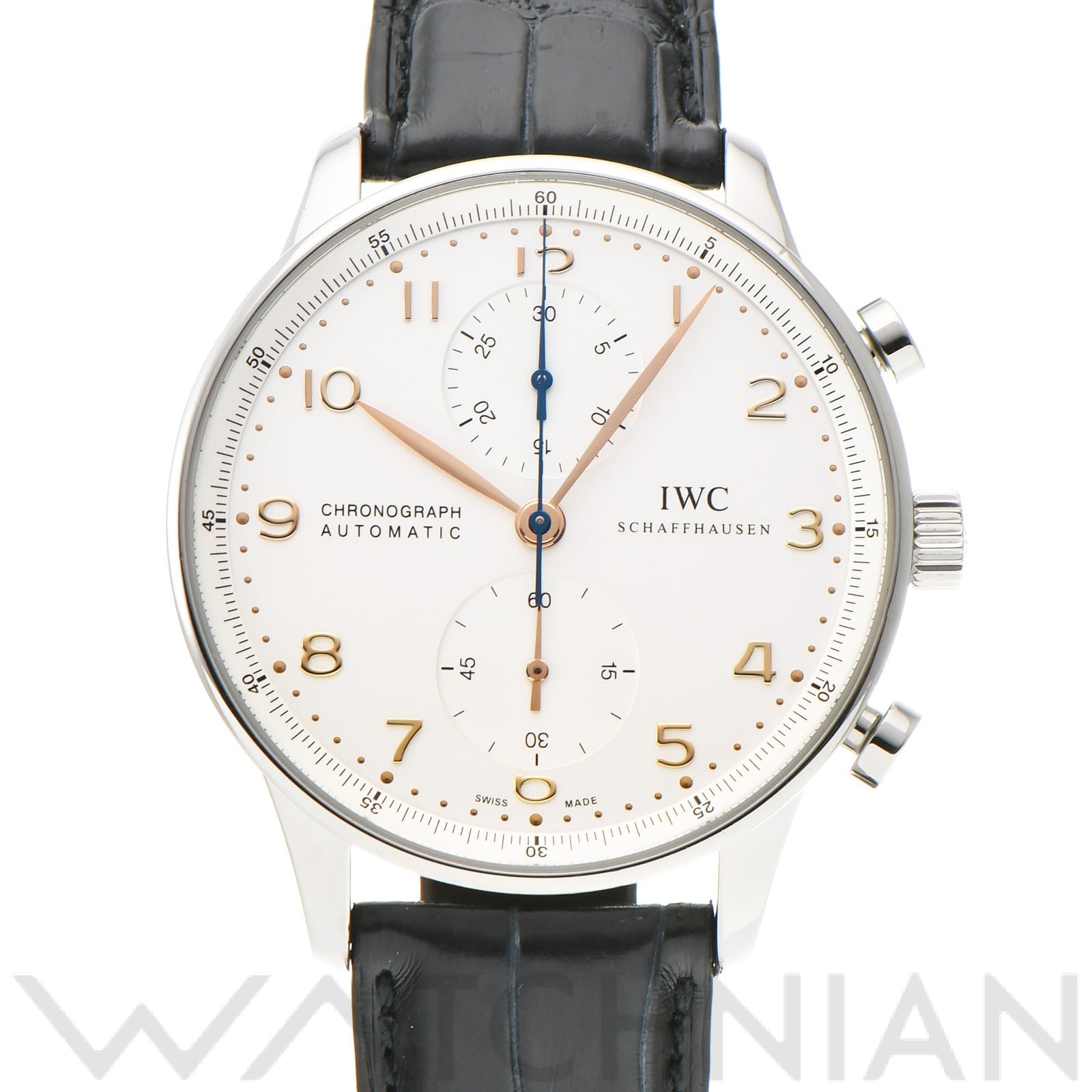 IWC ポルトギーゼ クロノグラフ IW371401 シルバー メンズ 時計 【中古】【wristwatch】