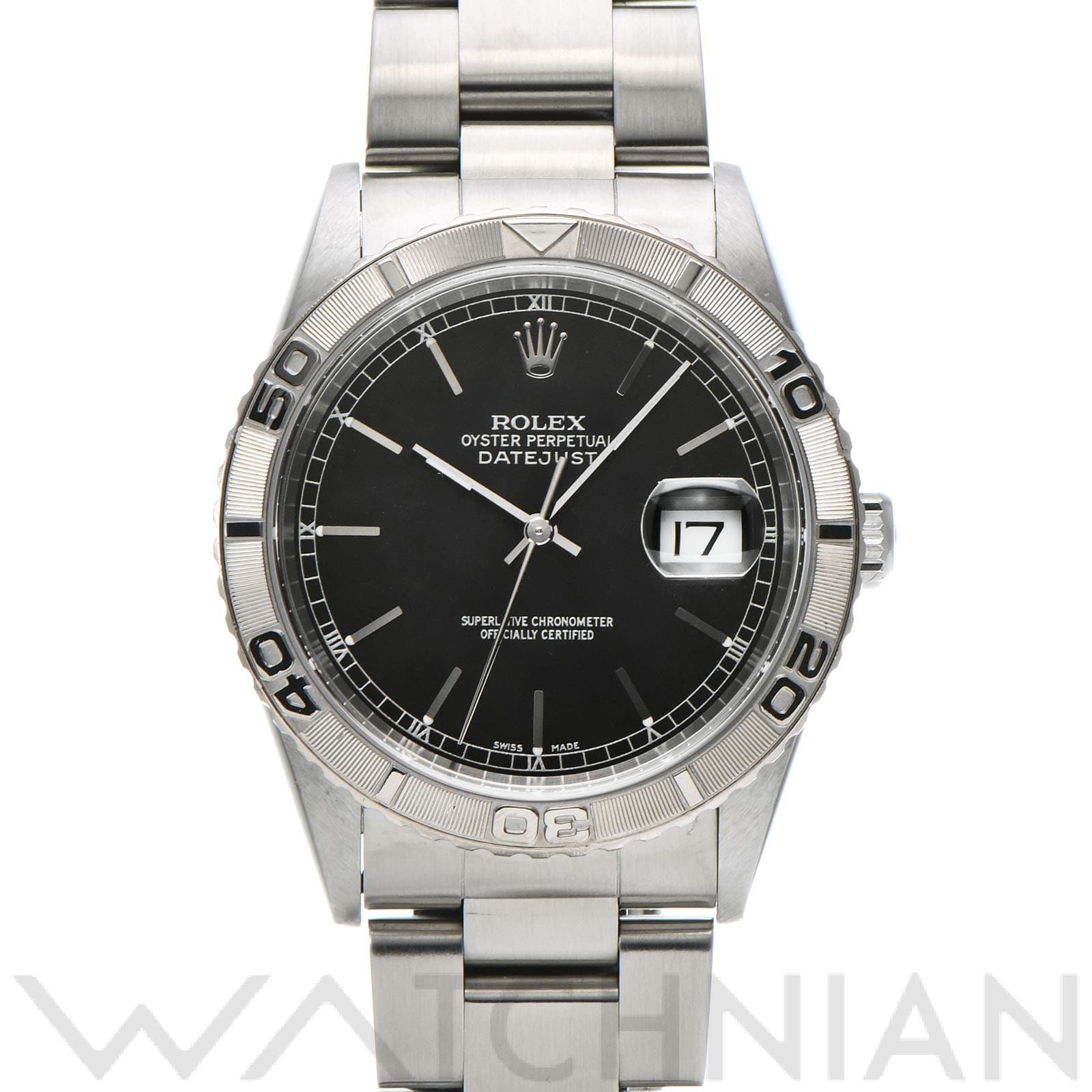 ロレックス デイトジャスト 36 サンダーバード 16264 ブラック メンズ 時計 【中古】【wristwatch】