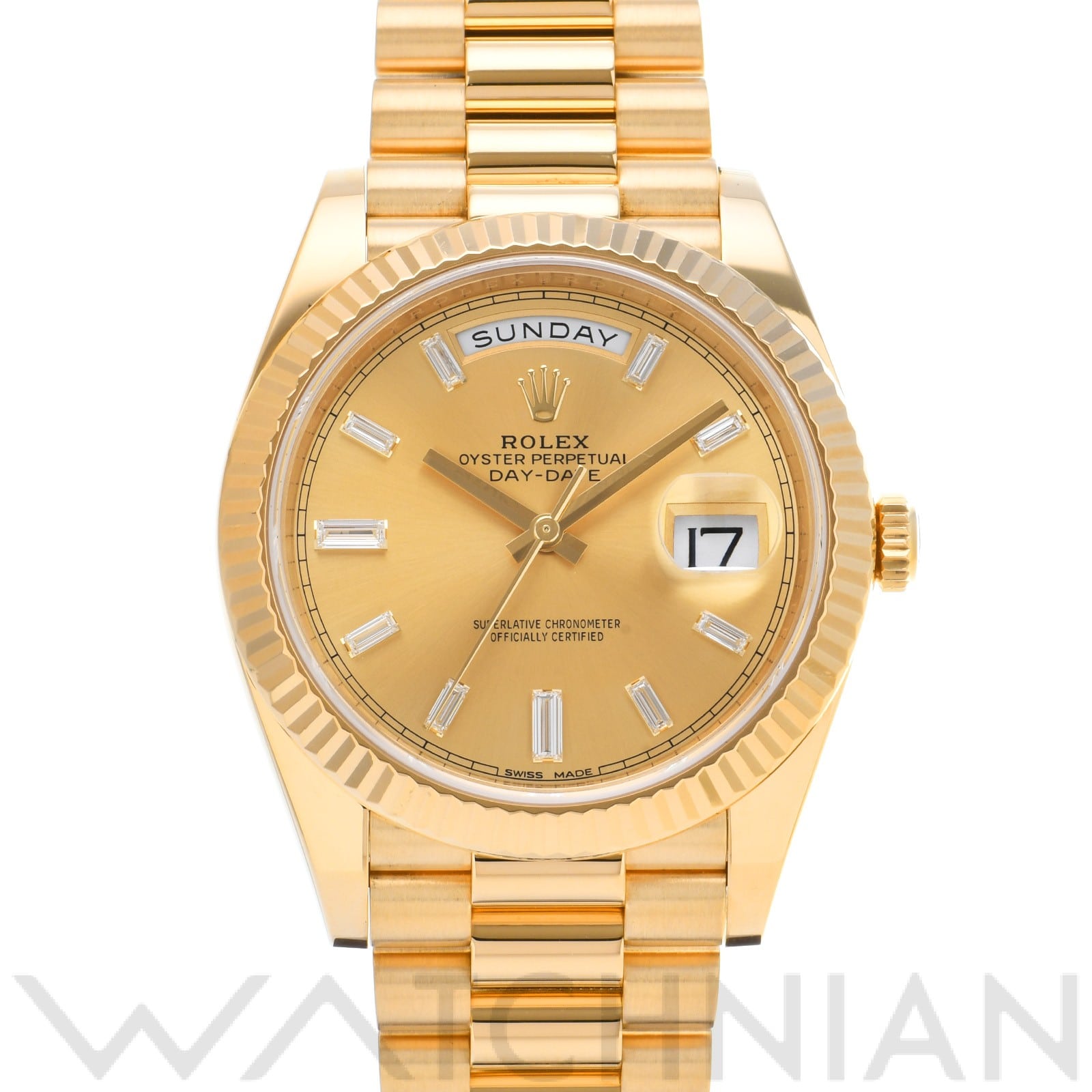 ロレックス デイデイト 40 228238A シャンパン/ダイヤモンド メンズ 時計 【中古】【wristwatch】