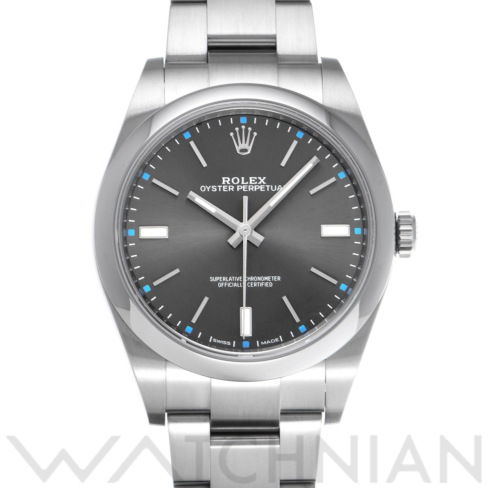 ロレックス / ROLEX オイスターパーペチュアル 39 114300 ダークロジウム メンズ 時計 【中古】【wristwatch】